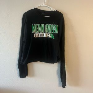 cropped university of north texas long sleeve